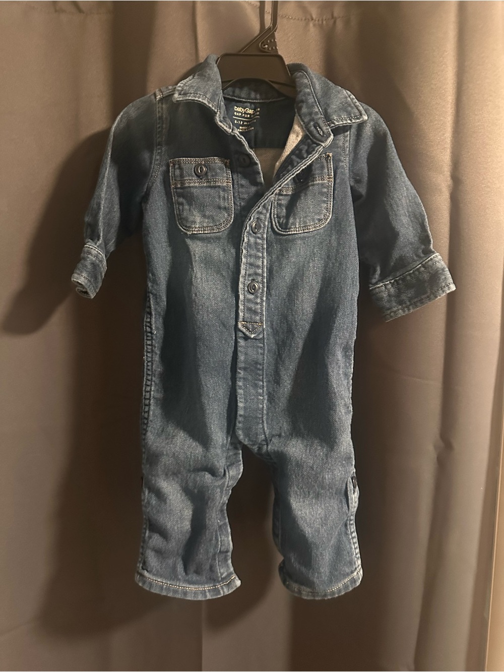 GAP Denim Baby Jumpsuit - Classic Blue